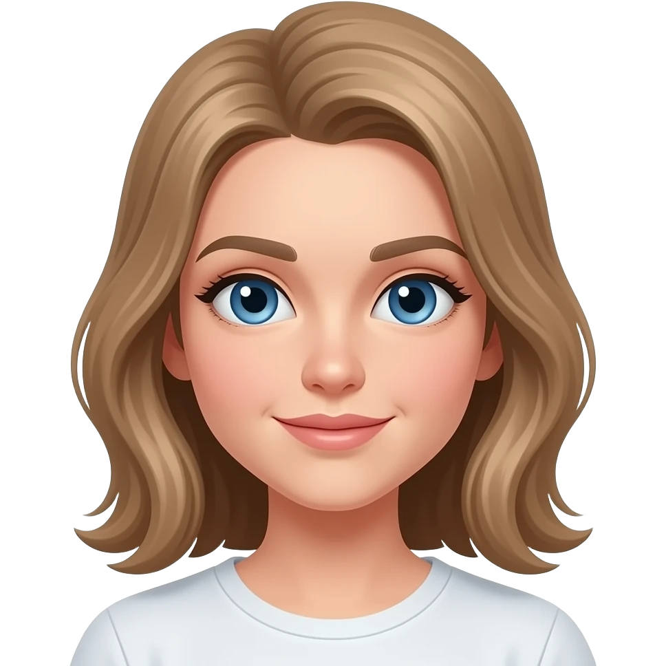 Pretty blue eyed white girl emoji