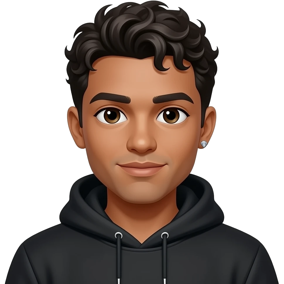 Give him waves, make him dark skin, add a diamond earring, and give him a black hoodie emoji