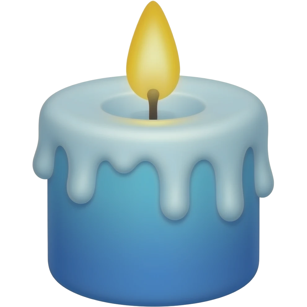 blue candle emoji