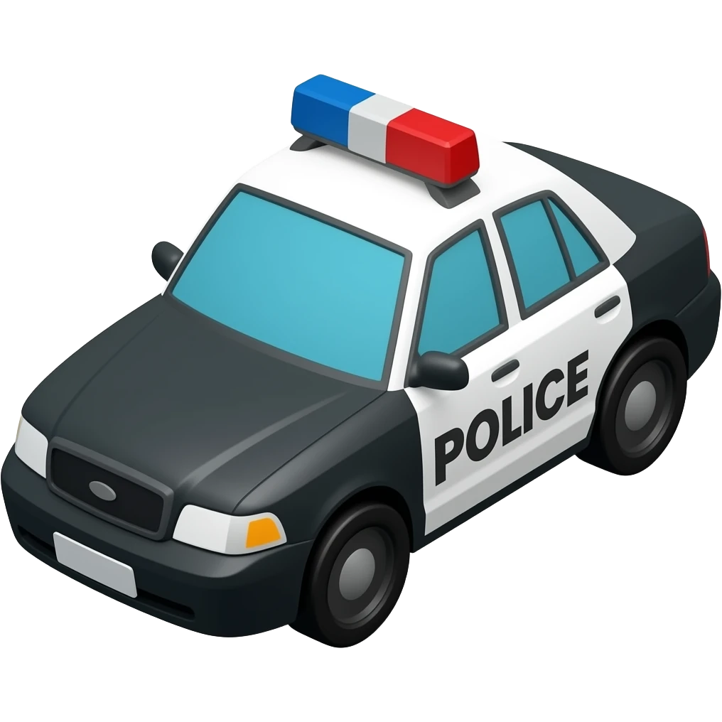 Low poly police car emoji