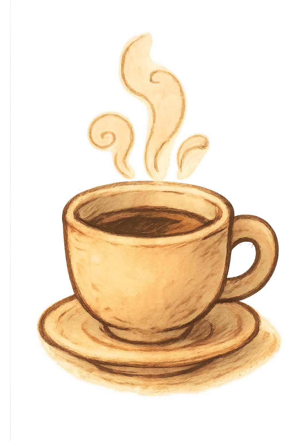 bold icon of a coffee cup in ghibli style emoji