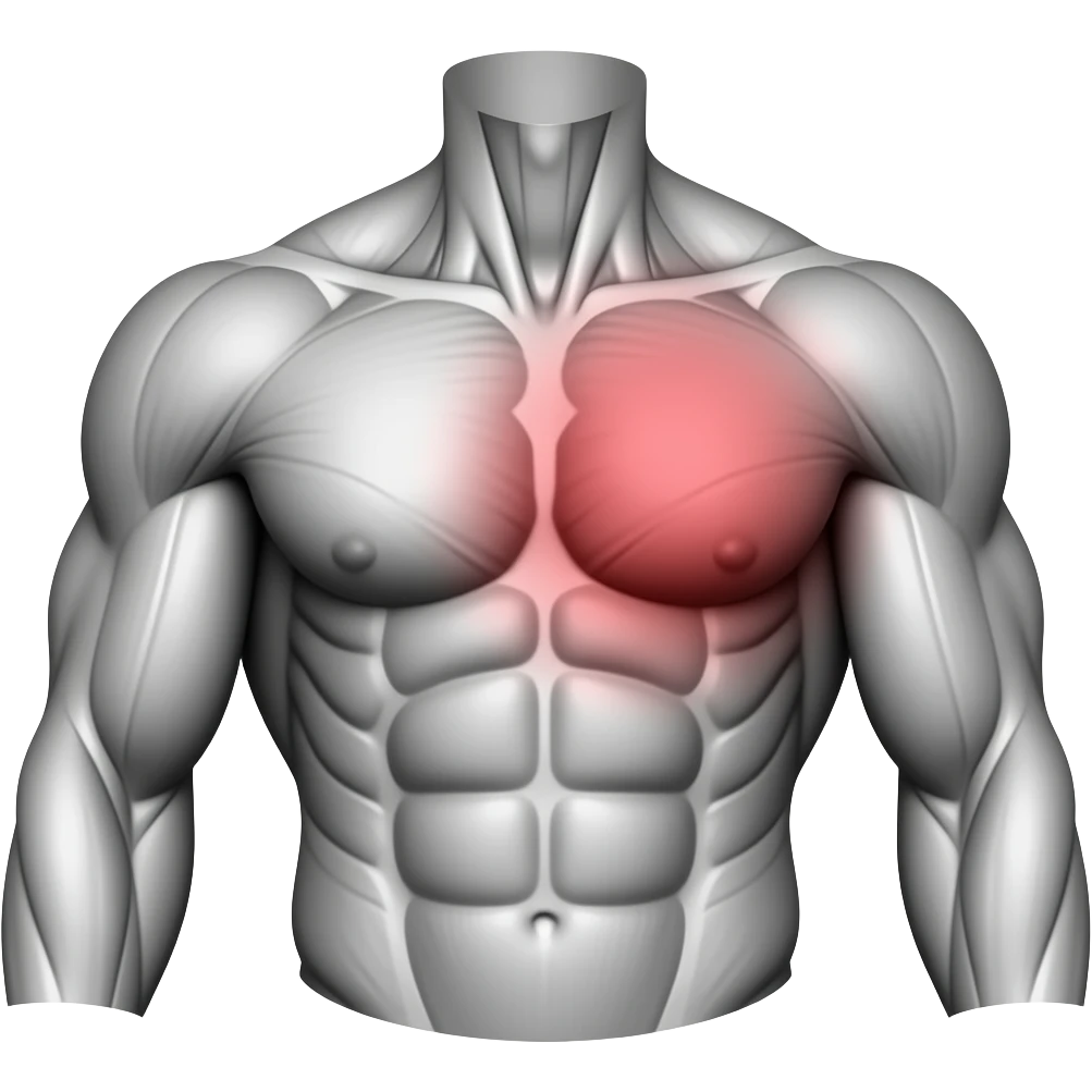 chest muscles (focus area red) emoji