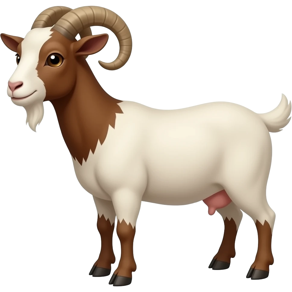 Hazme una cabra Con el cuello y las patas marrones emoji