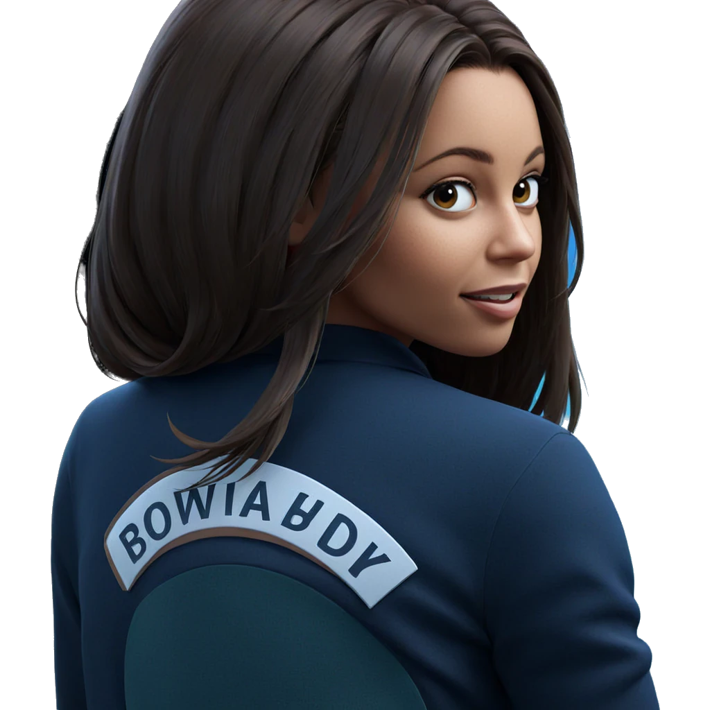 brown-haired girl looking back emoji