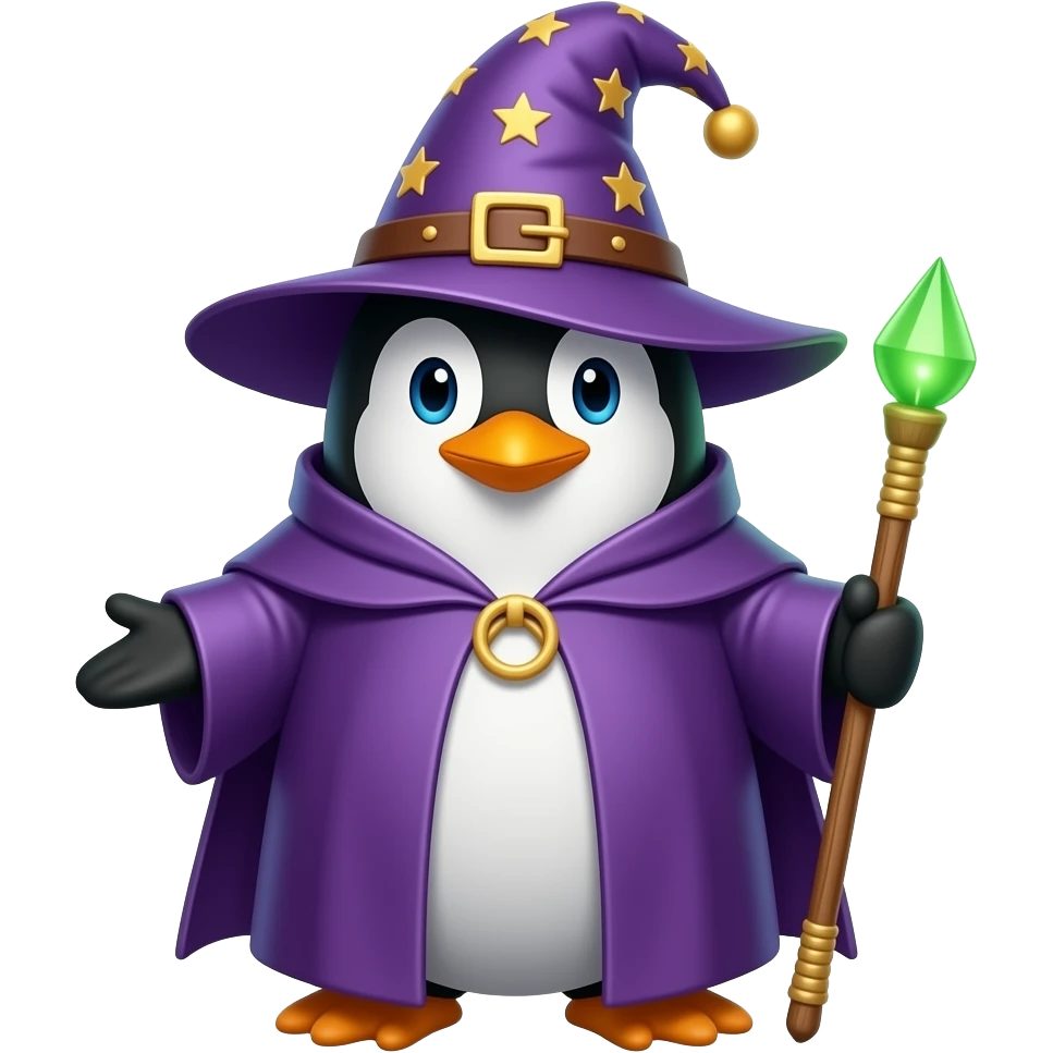 Penguin Wizard emoji
