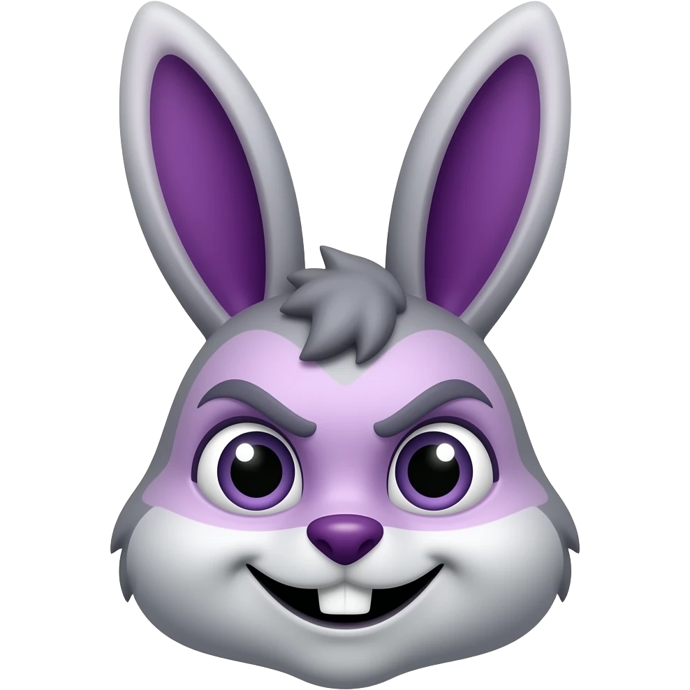 BUNNY villain PURPLE face emoji