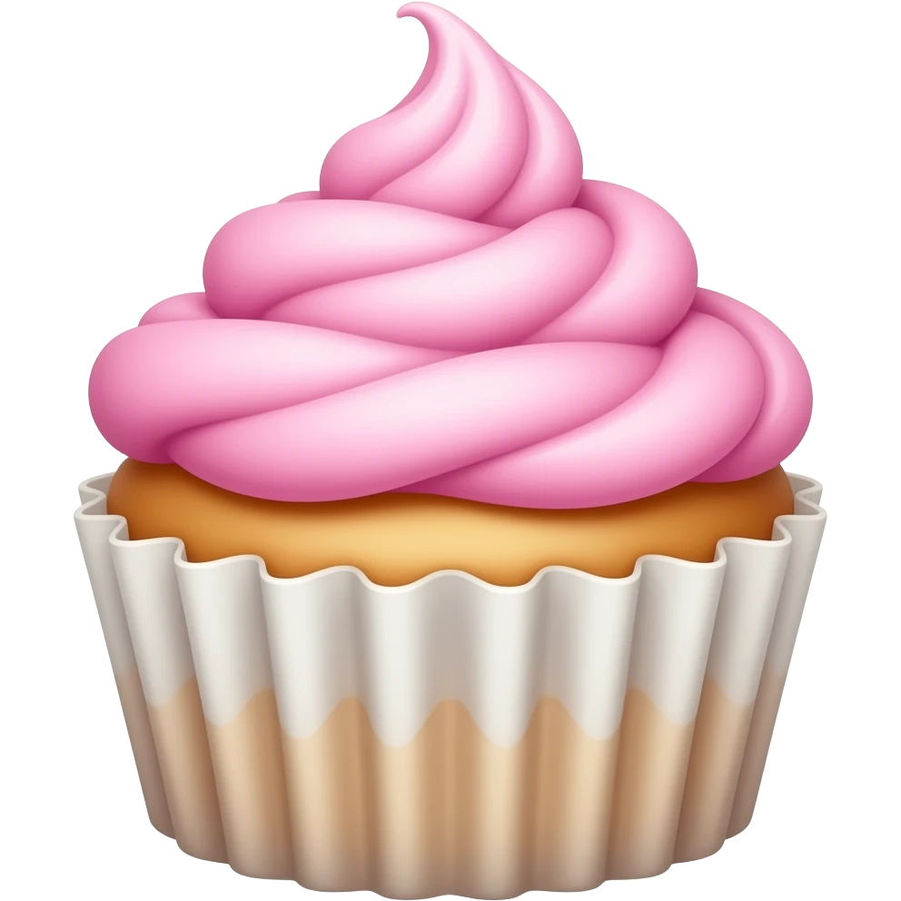 Cupcake with pink icing emoji