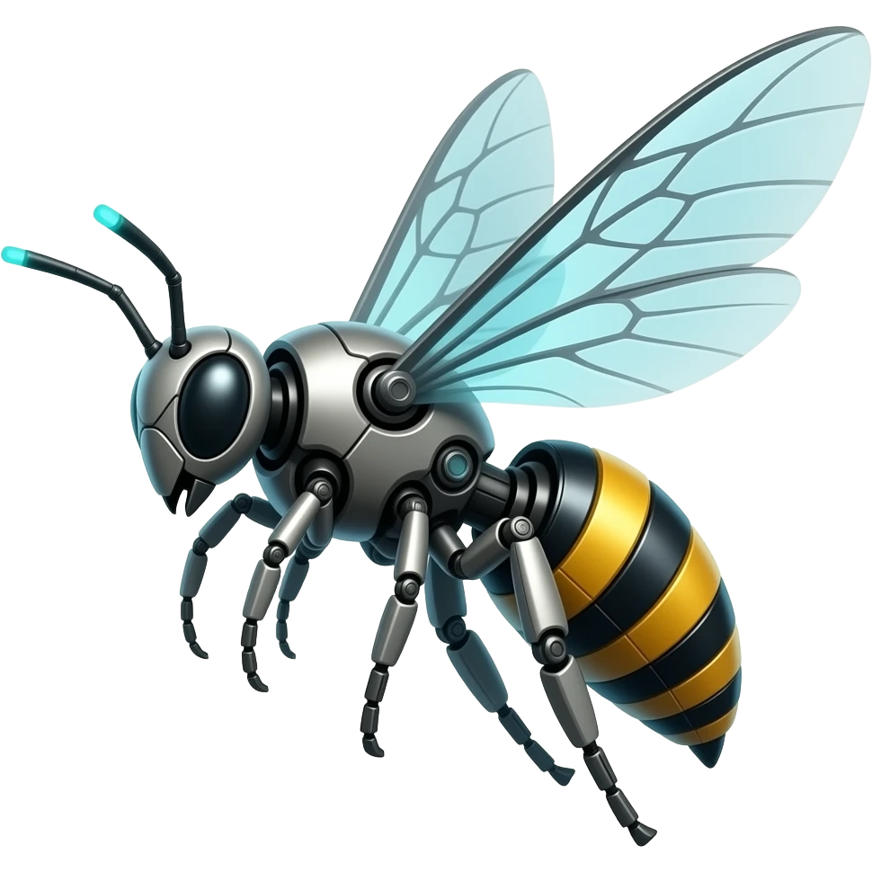 Scifi flying hornet robot emoji