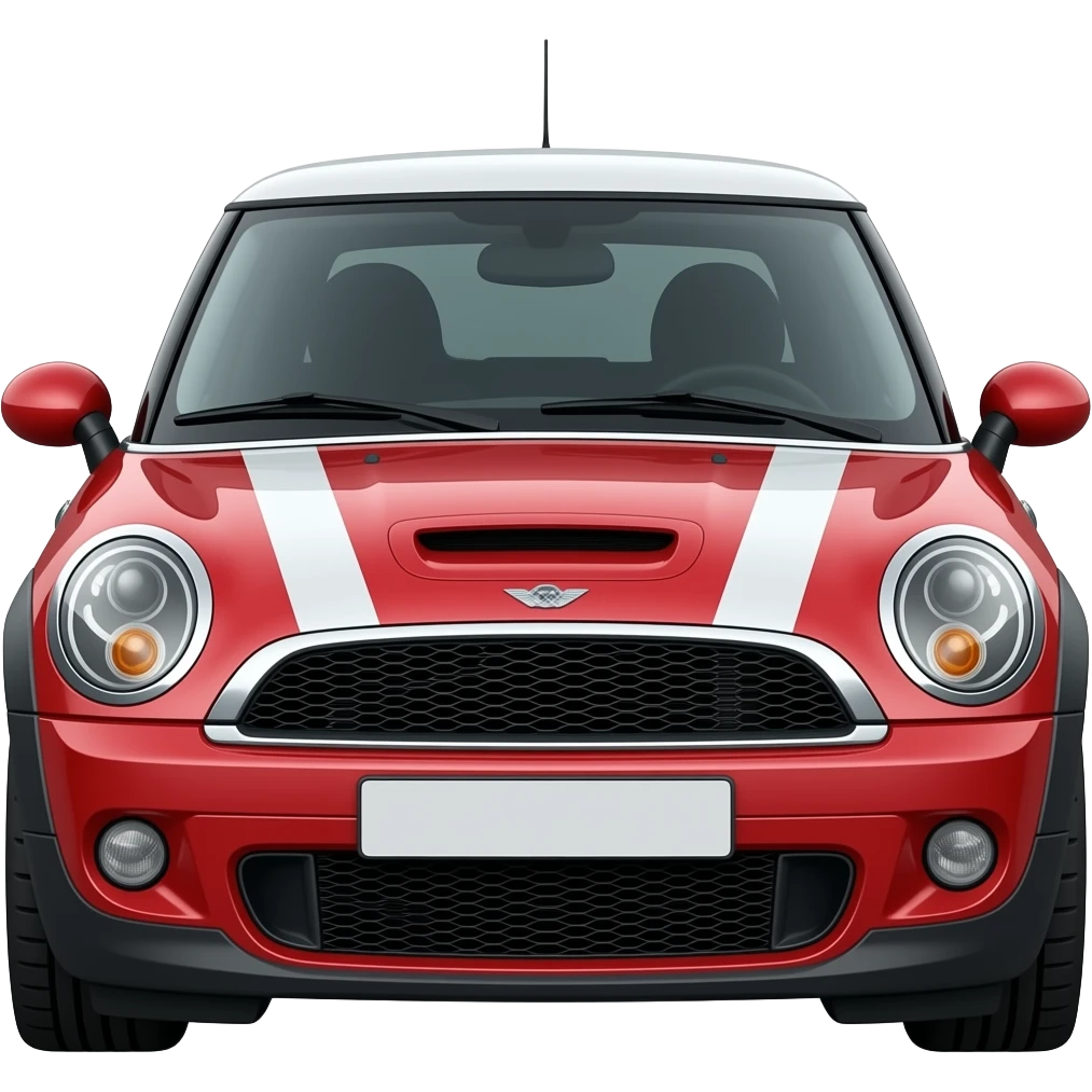 Mini cooper s r56 con strisce bianche cofano emoji