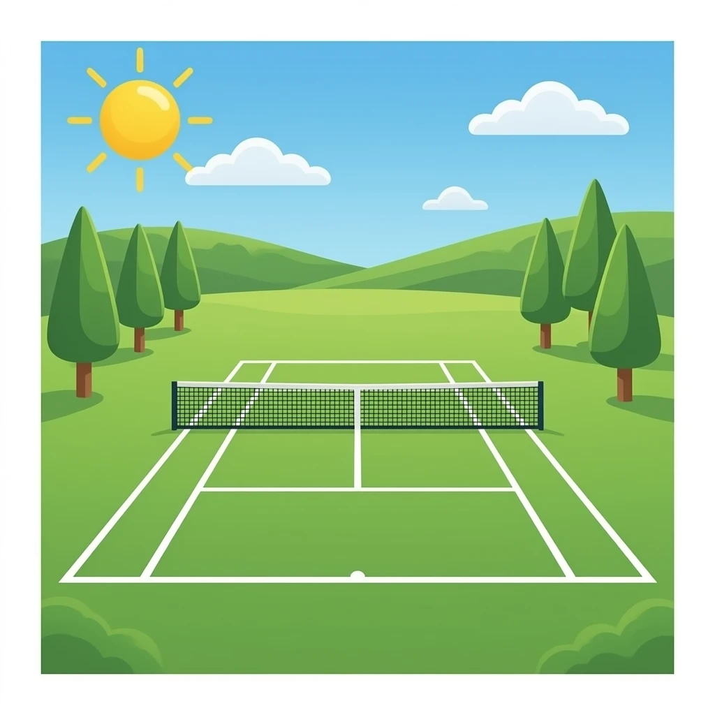 Generate me a grass tennis court emoji emoji