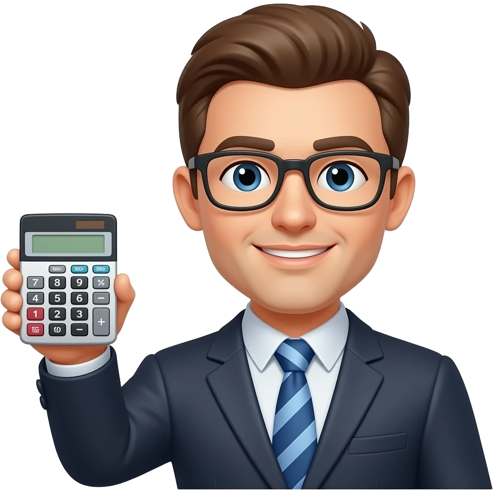personas de contable con una contable con calculadora emoji