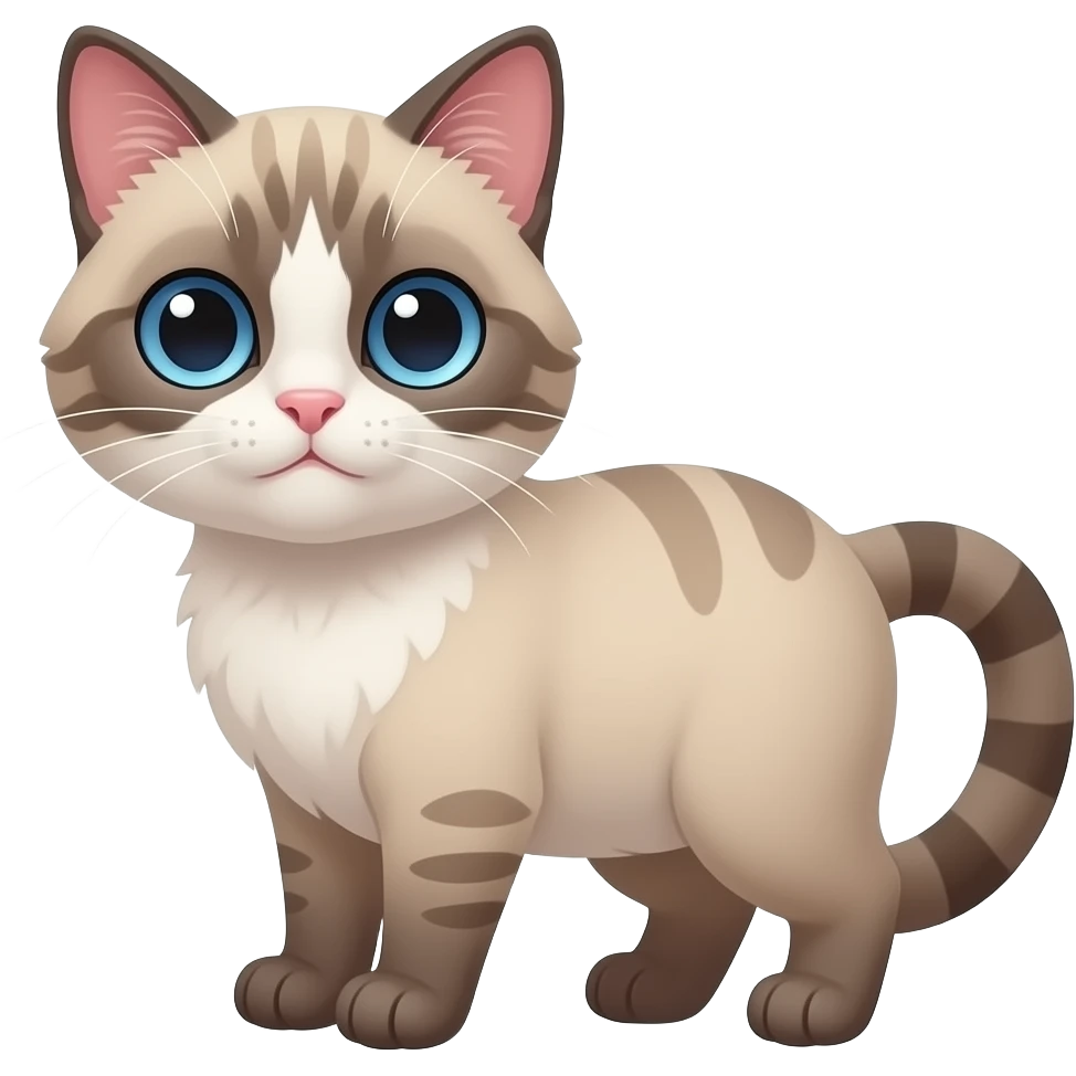 Süße Katze mit blauen augen emoji