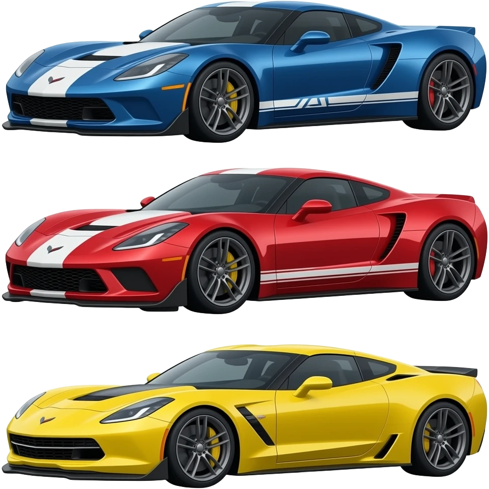 Ford GT Chevy Camaro Chevy Corvette emoji