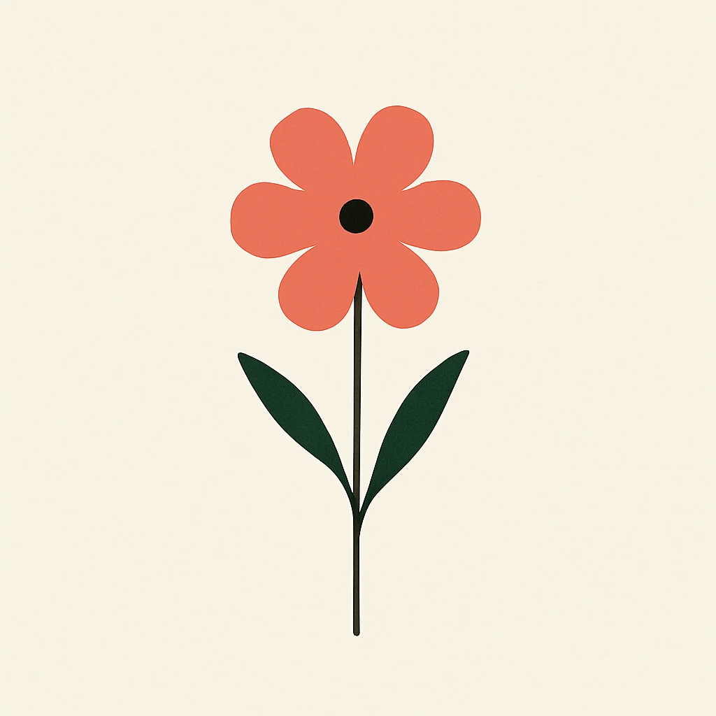 a simple flower emoji