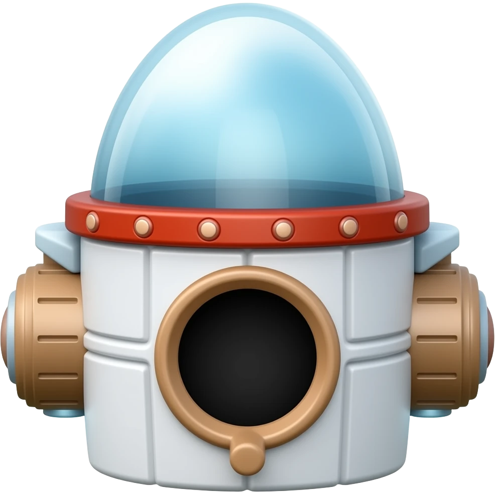 Spaceship birdhouse emoji