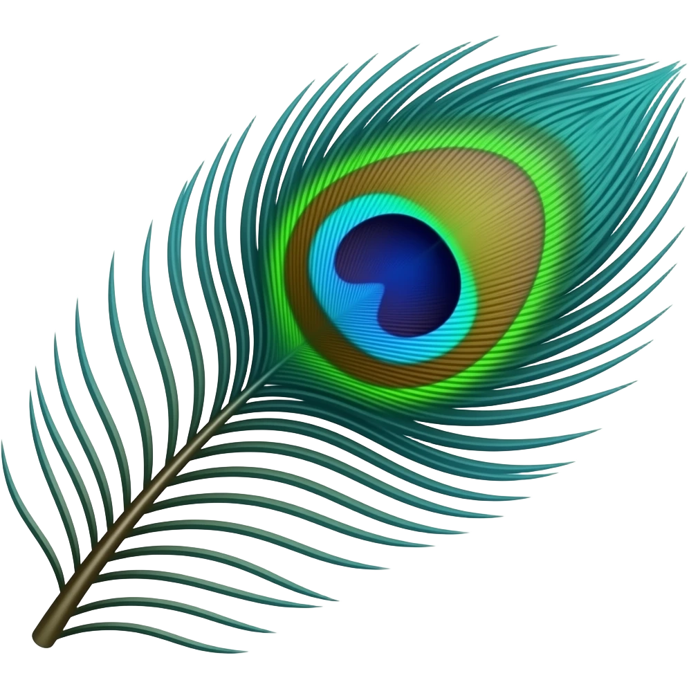 Peacock feather emoji