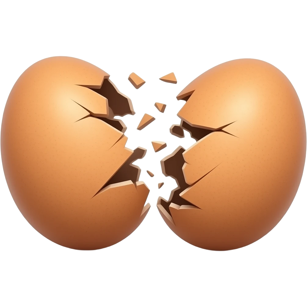 Two red eggs crashing into each other emoji