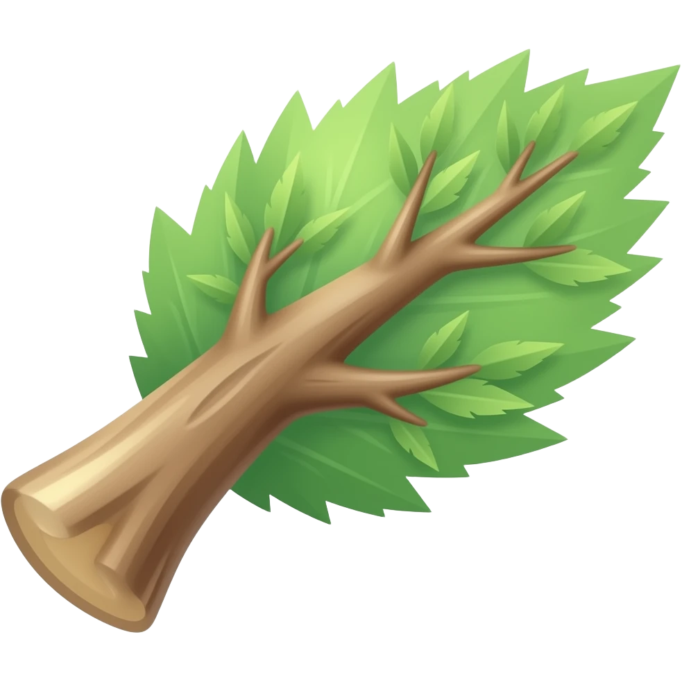 Vara de árbol emoji