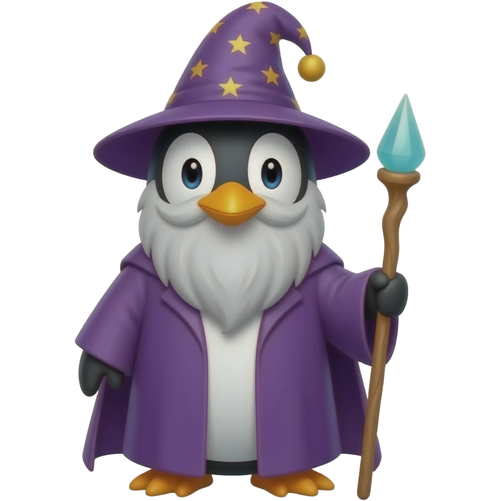 Penguin Wizard emoji