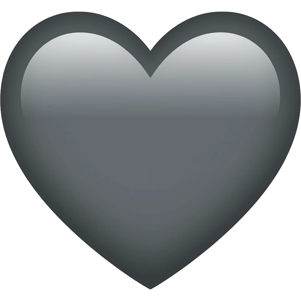 Dark Gray Heart emoji