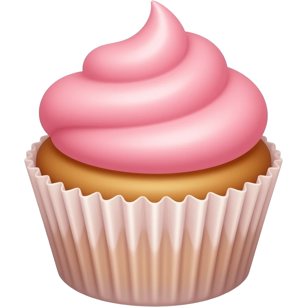 Cupcake with pink icing emoji