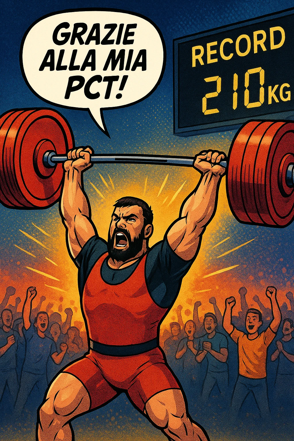 Powerlifter in gara che fa record grazie alla sua "PCT" in italiano emoji