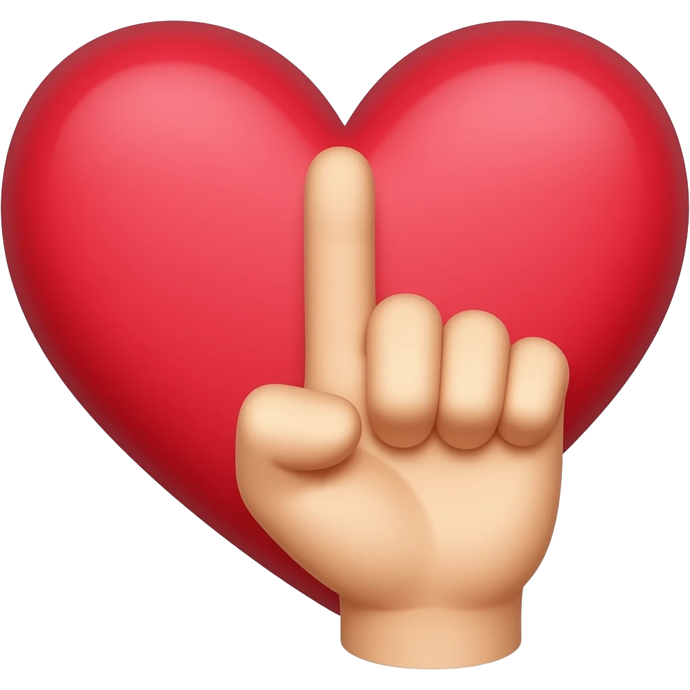 my melody making finger heart emoji