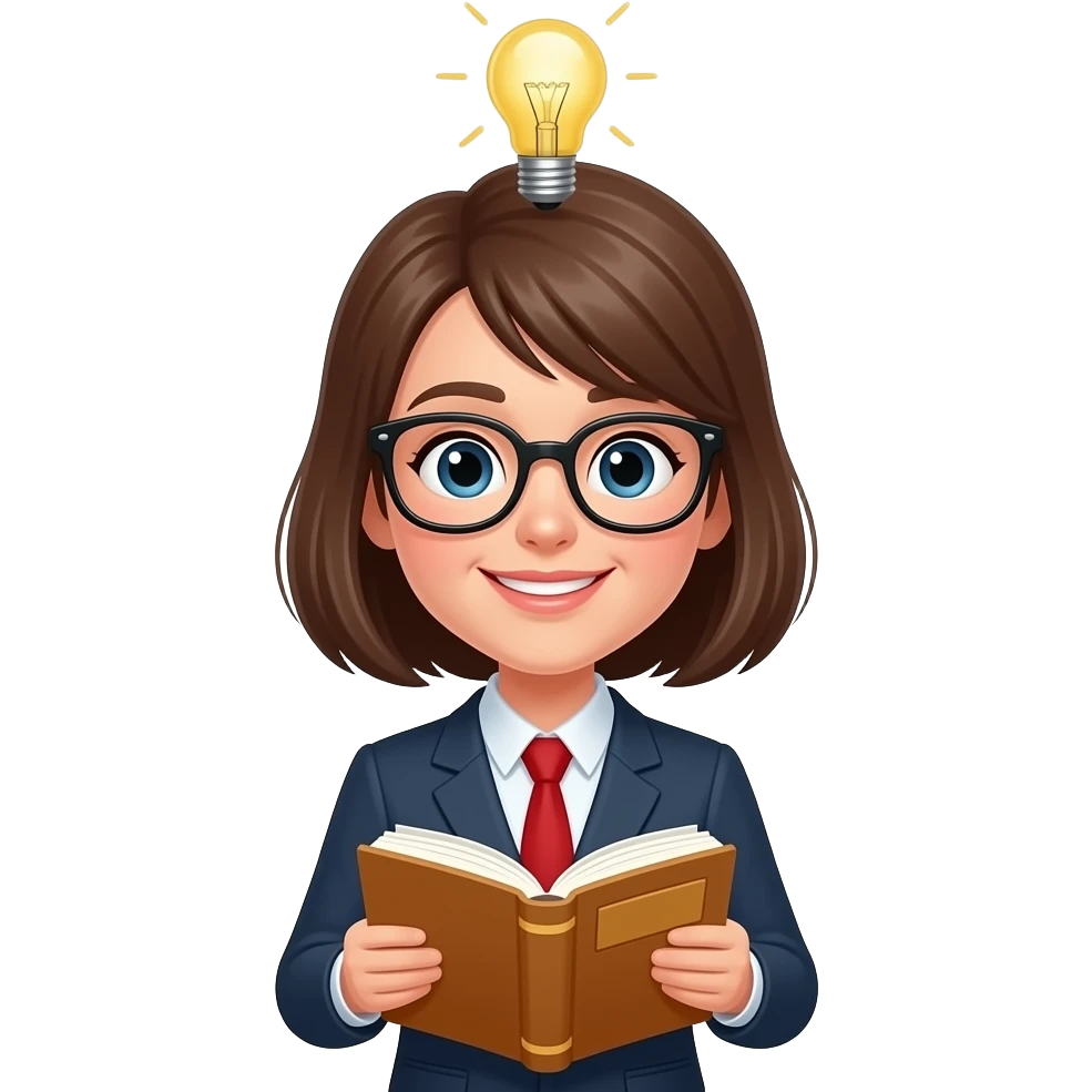 👩‍🏫 + 📘 + 💡 emoji