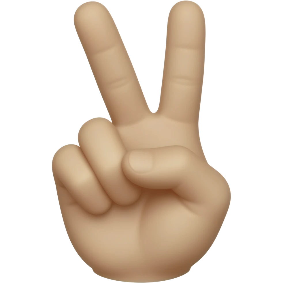 Peace finger sign emoji