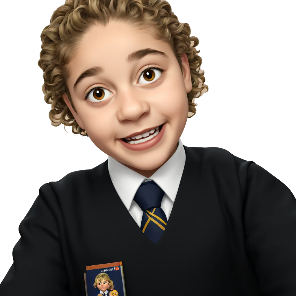 smiling boy in school uniform emoji