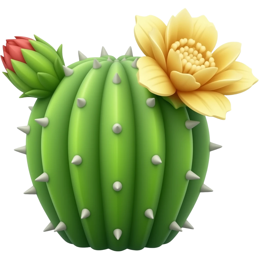 cactus and cactus flower emoji