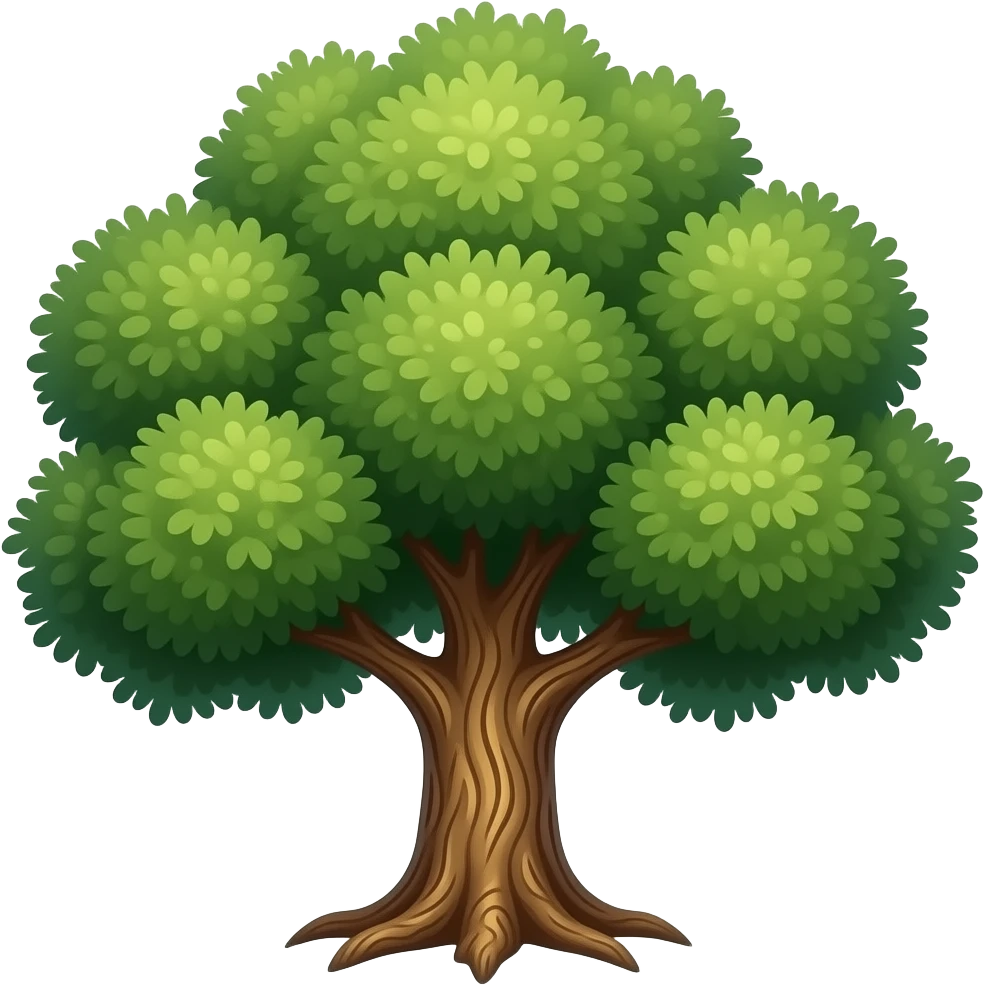a bronze tree emoji