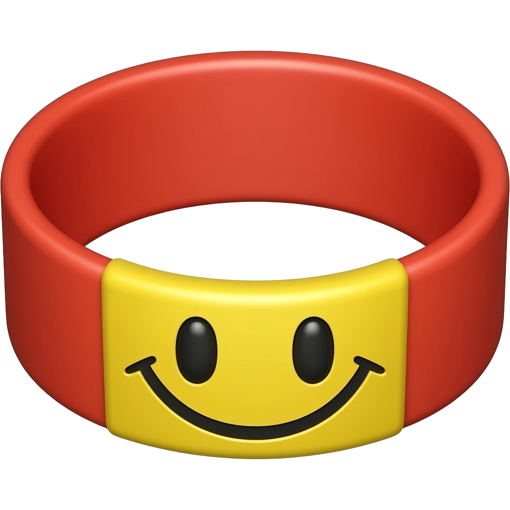 smile emoji collar with red and yellow emoji