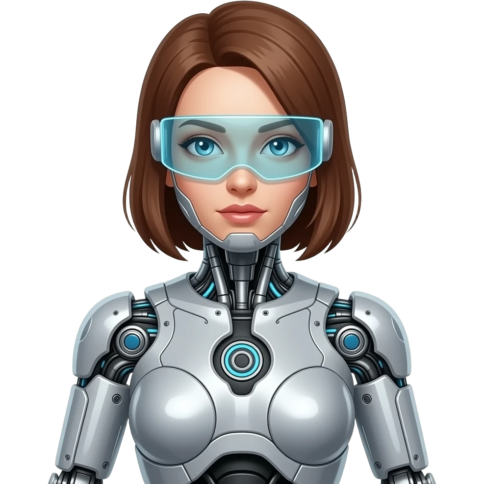 avatar robot cyborg woman emoji