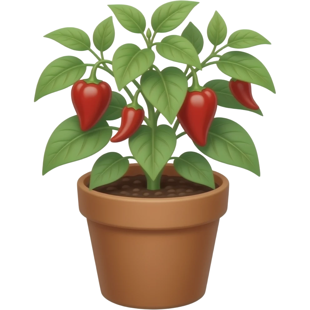 habanero plant in the pot emoji