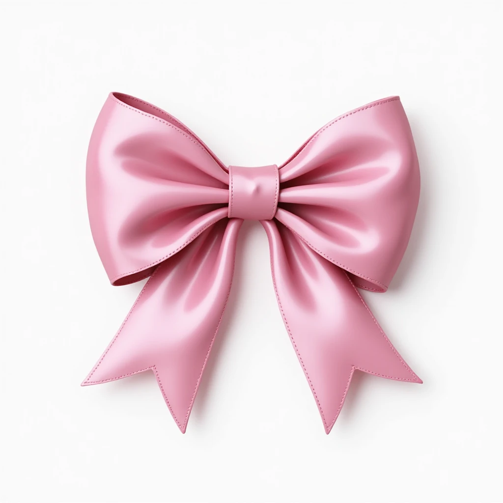 realistic pink bow, shiny and elegant, no face, no background emoji