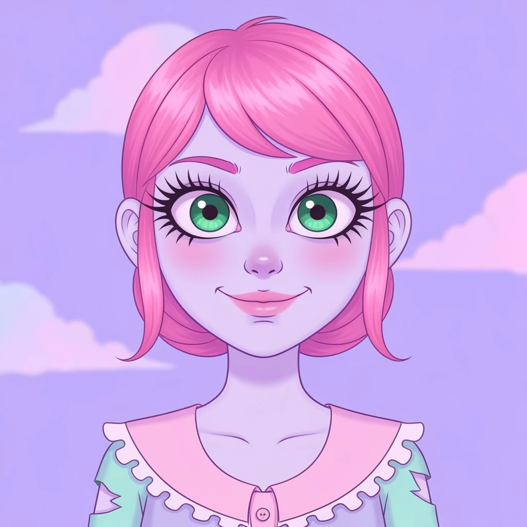 pastel horror profile picture, cute, expressive, minimal, variation 2 emoji