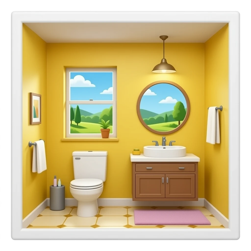 Pis ē disn banheiro de casa  amarelo   banana  com jaleia emoji