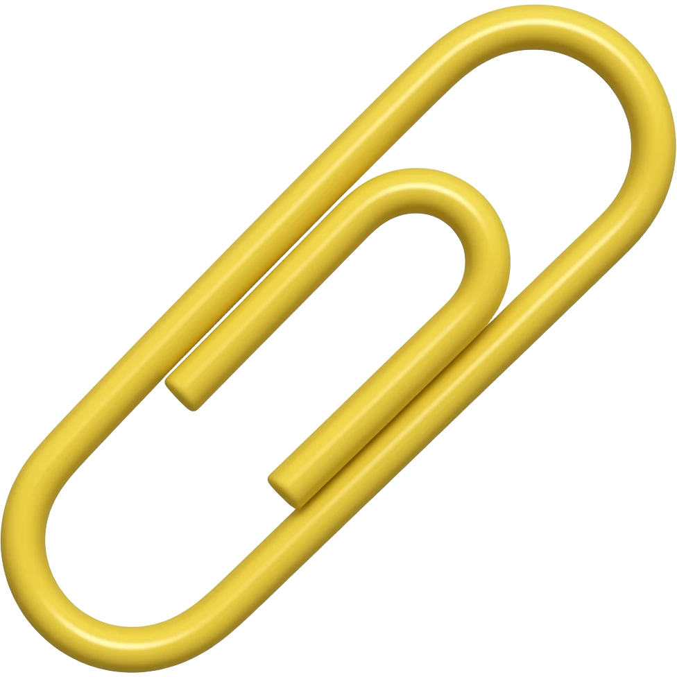 Light yellow paper clip emoji