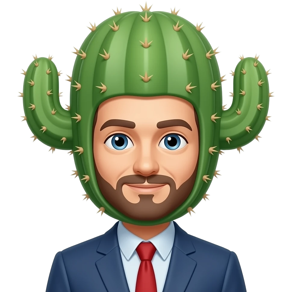 man with cactus head emoji
