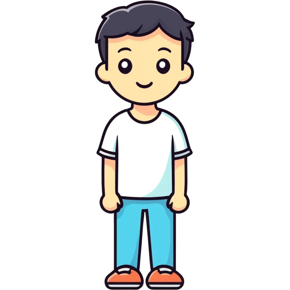 A black midget emoji