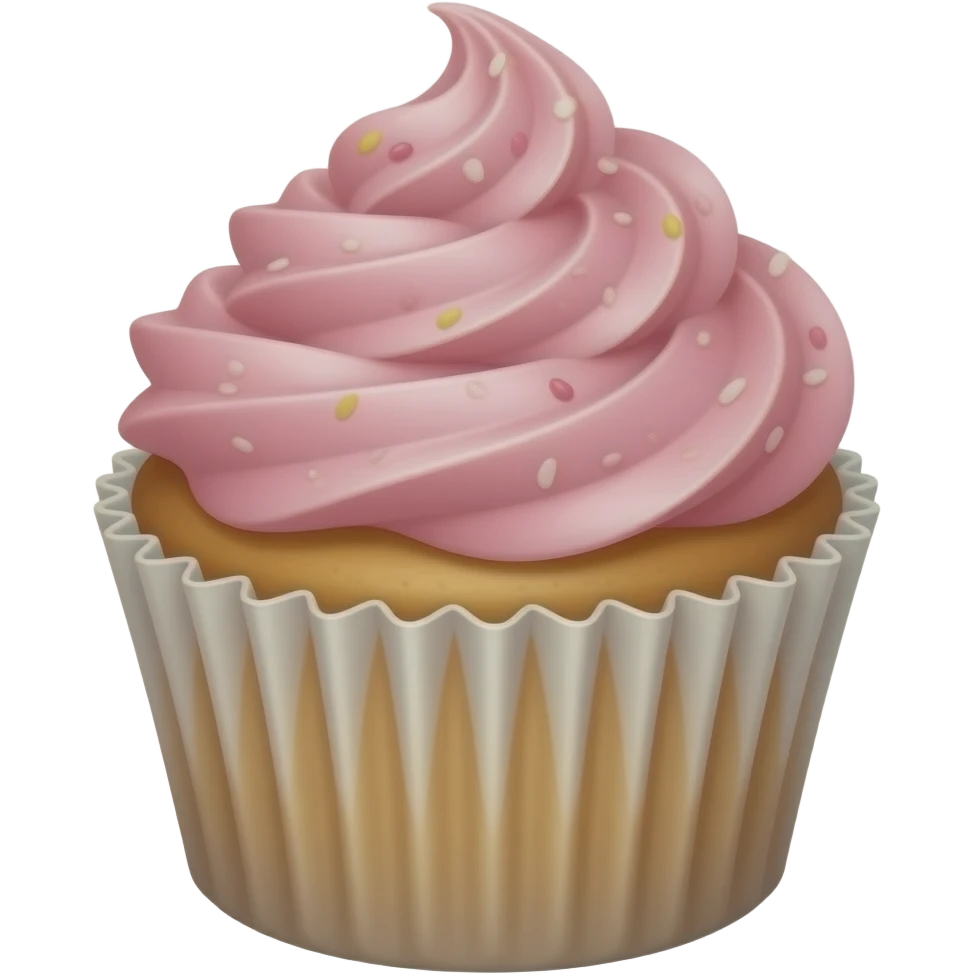 Cupcake with pink icing emoji