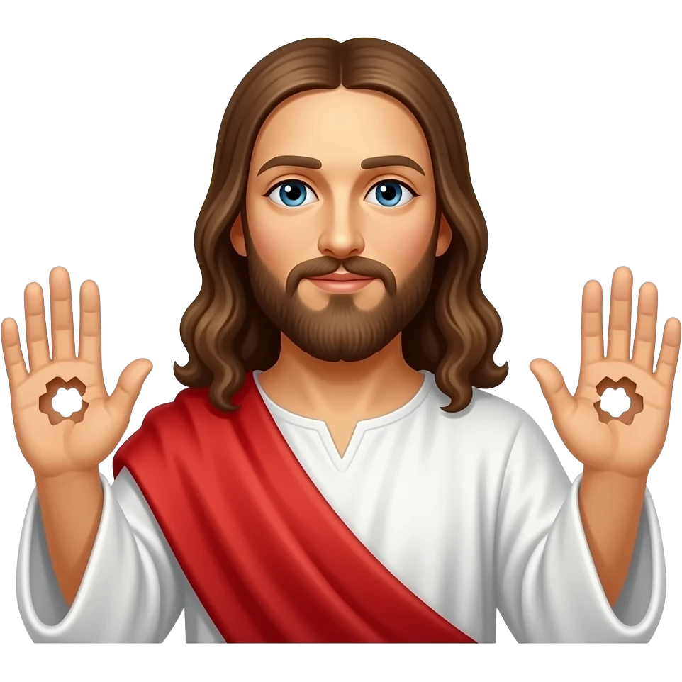Jesus avec un trou dans chaque main emoji