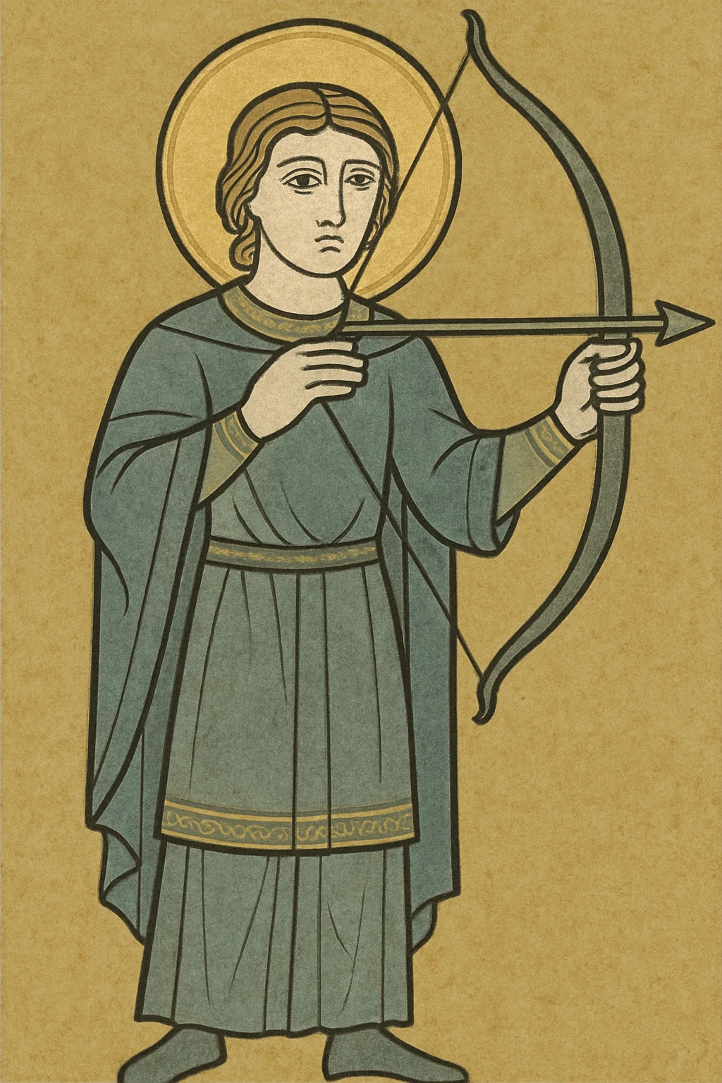 archer, medieval art style, ornate details emoji