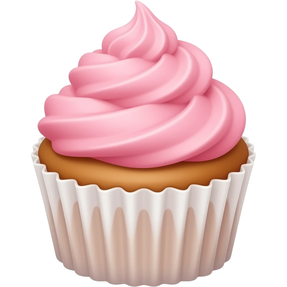 Cupcake with pink icing emoji