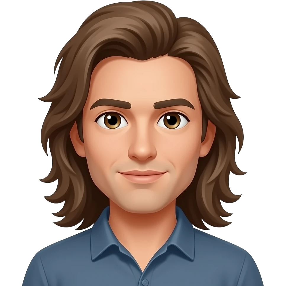 Man with long hair emoji