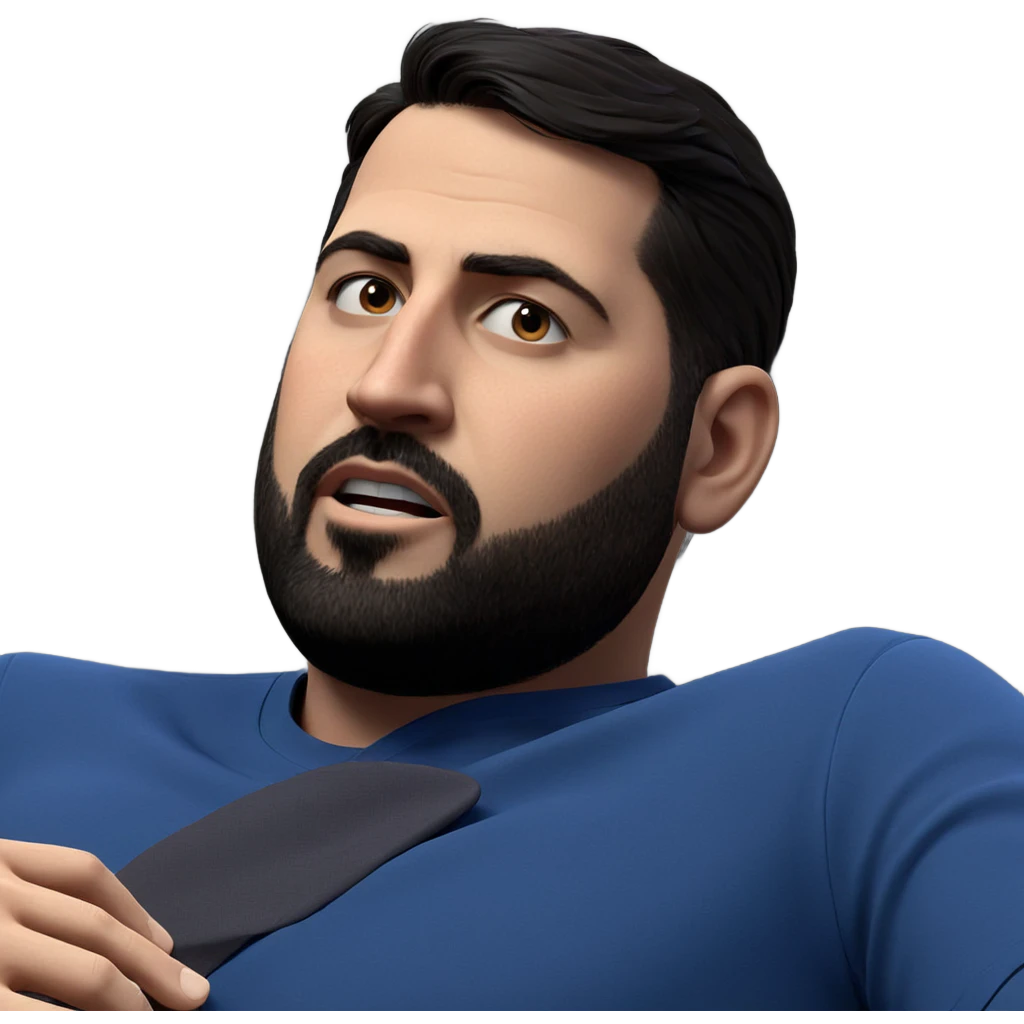 stylish man in blue shirt emoji