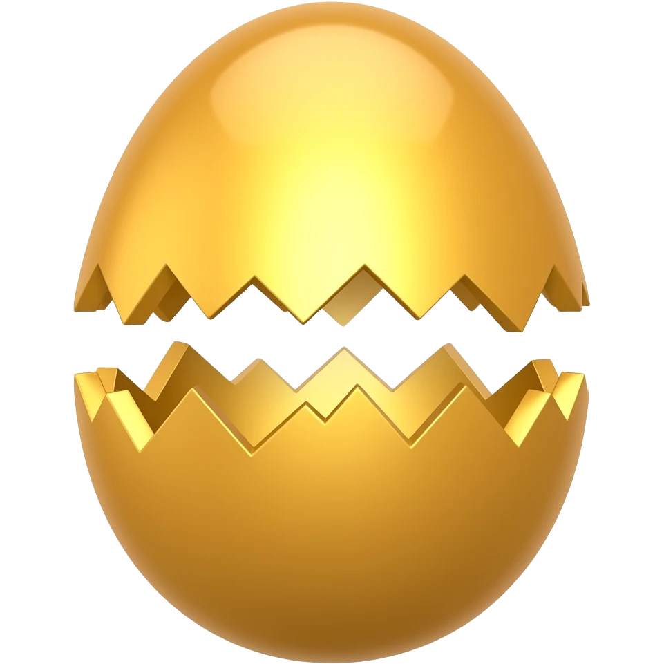 egg golden easter hatch empty emoji