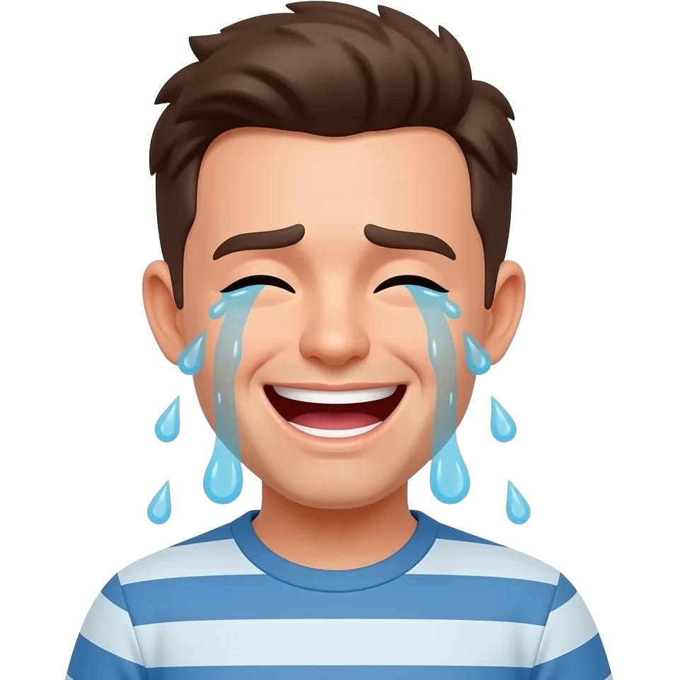 Funny laughing with crying emoji
