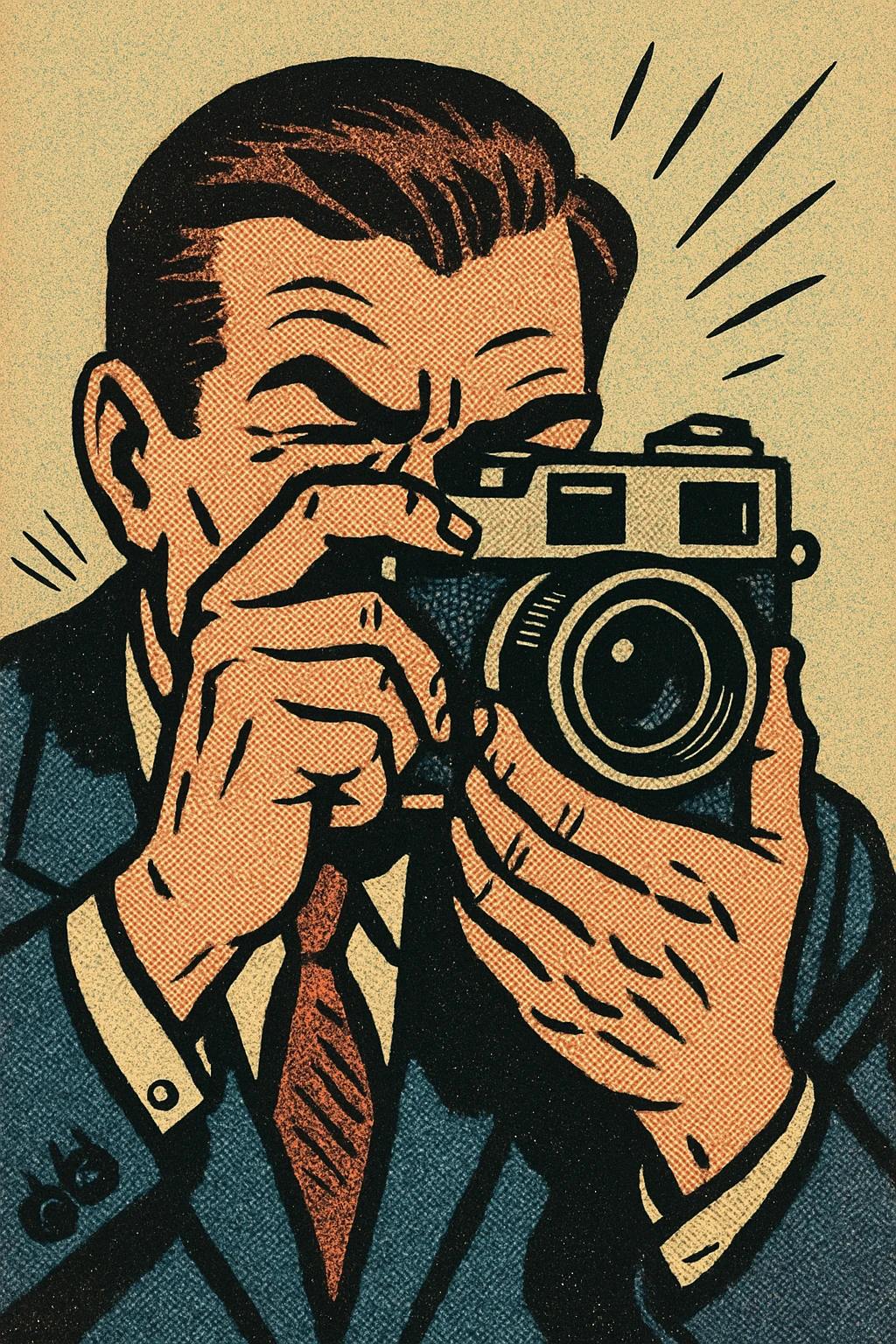 man taking a photo, simple background emoji